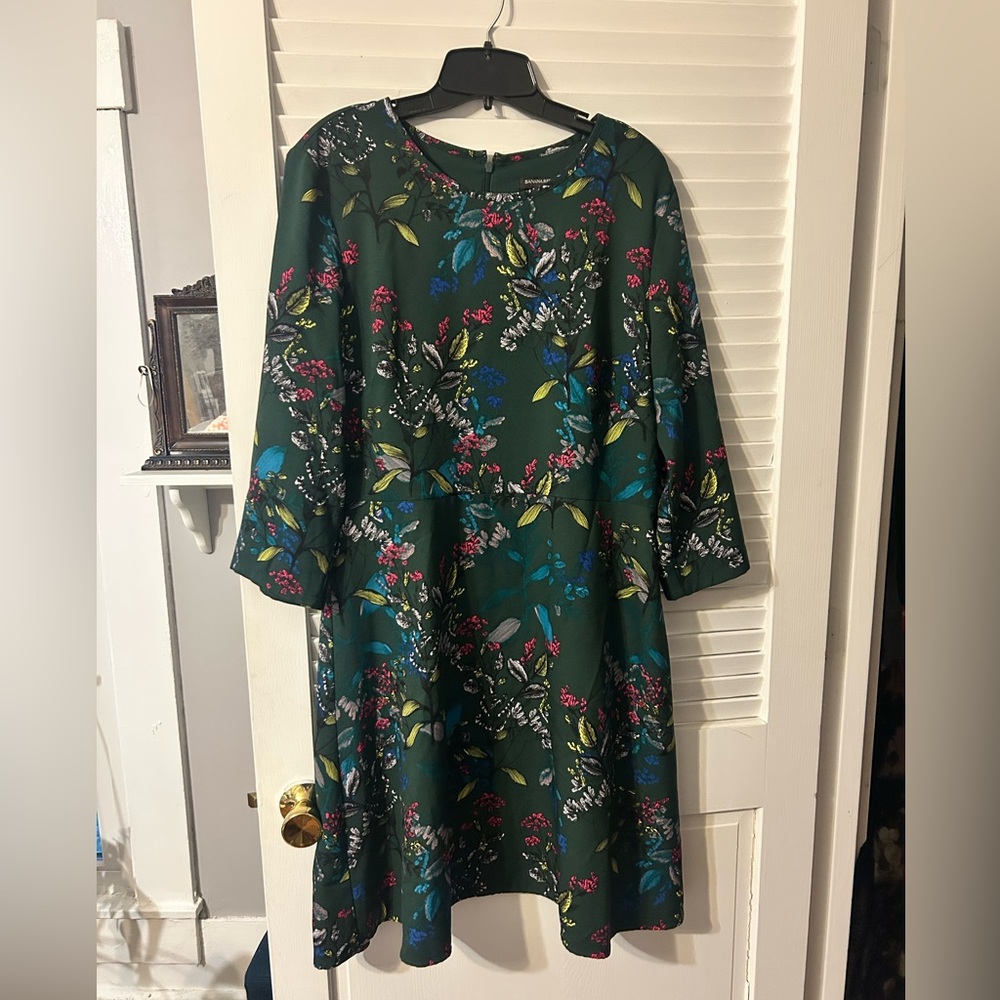 Banana Republic Floral Green Dress